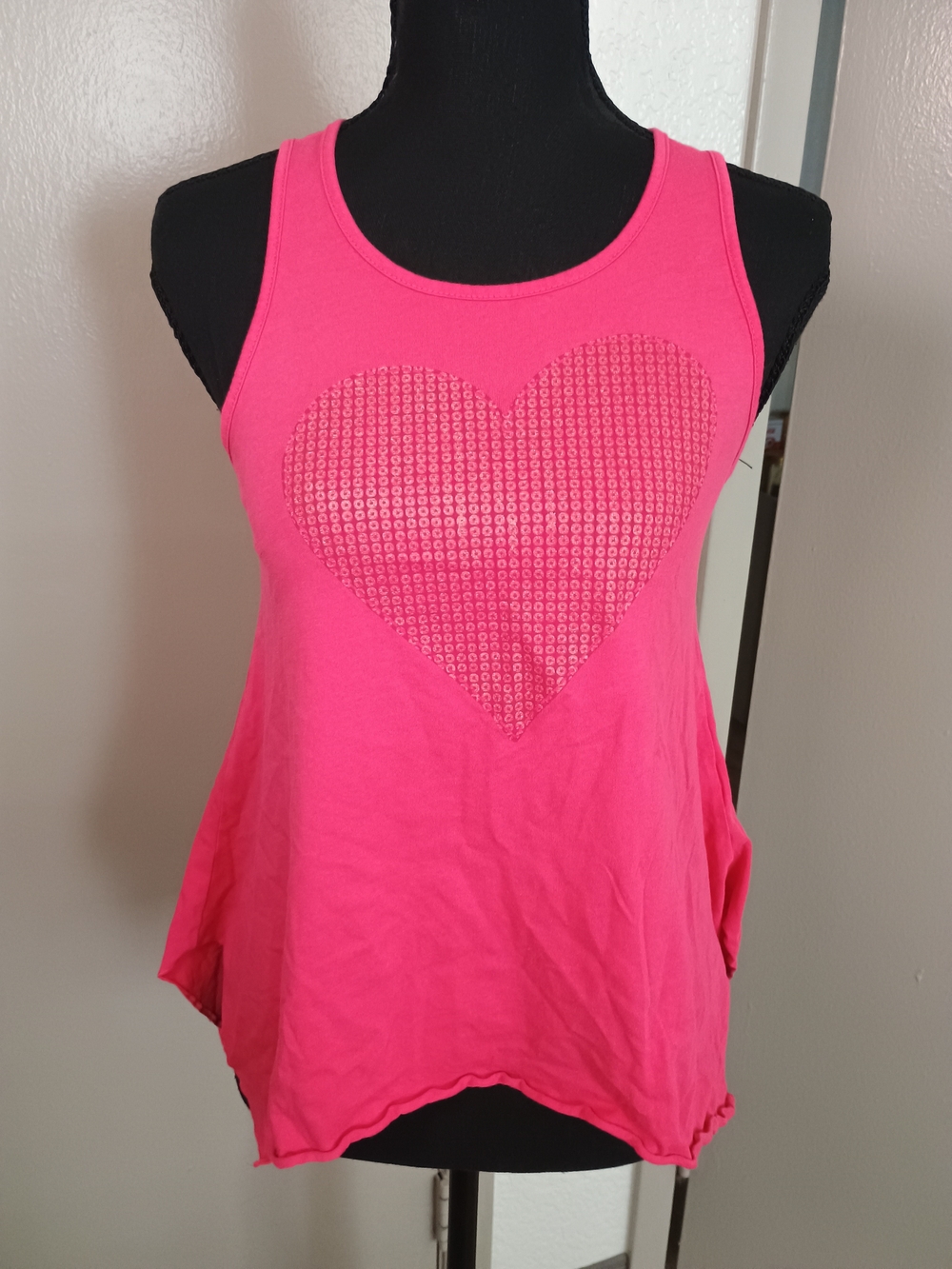 BWKIDS Girls Pink Heart Tank Top Size XL